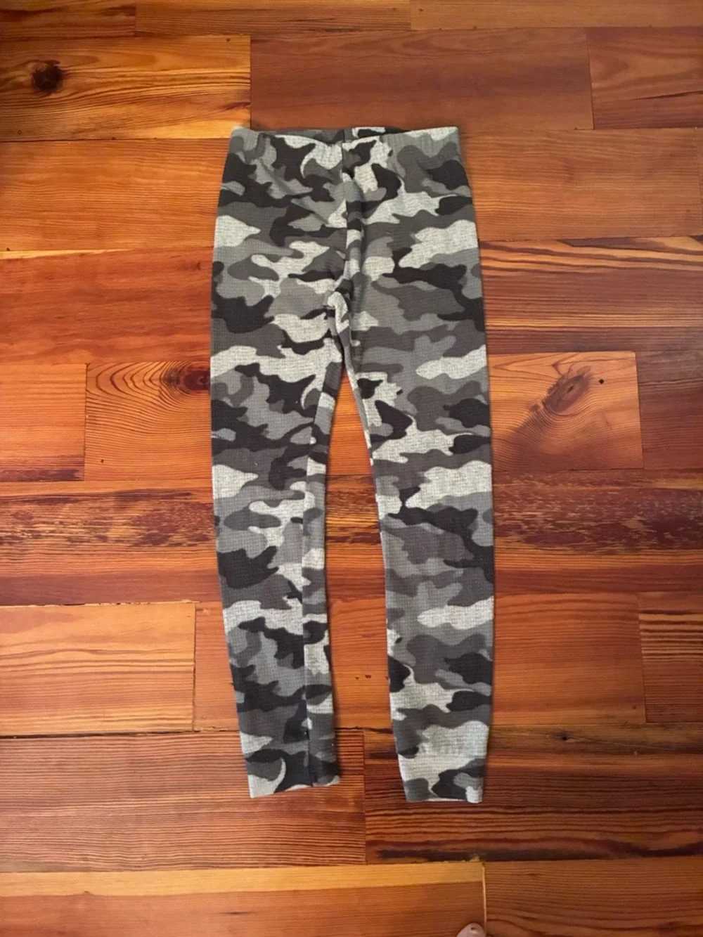 Cat & Jack Black and Gray Camo Thermal Pajama Set